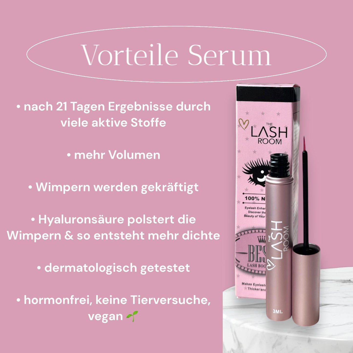 Wimpern, Augenbrauen + Kopfhaar Serum